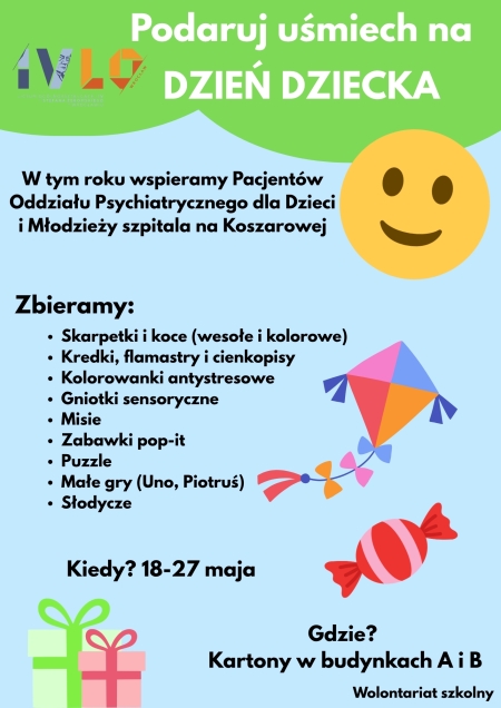 Pomagamy pod hasłem „Podaruj uśmiech na Dzień Dziecka”